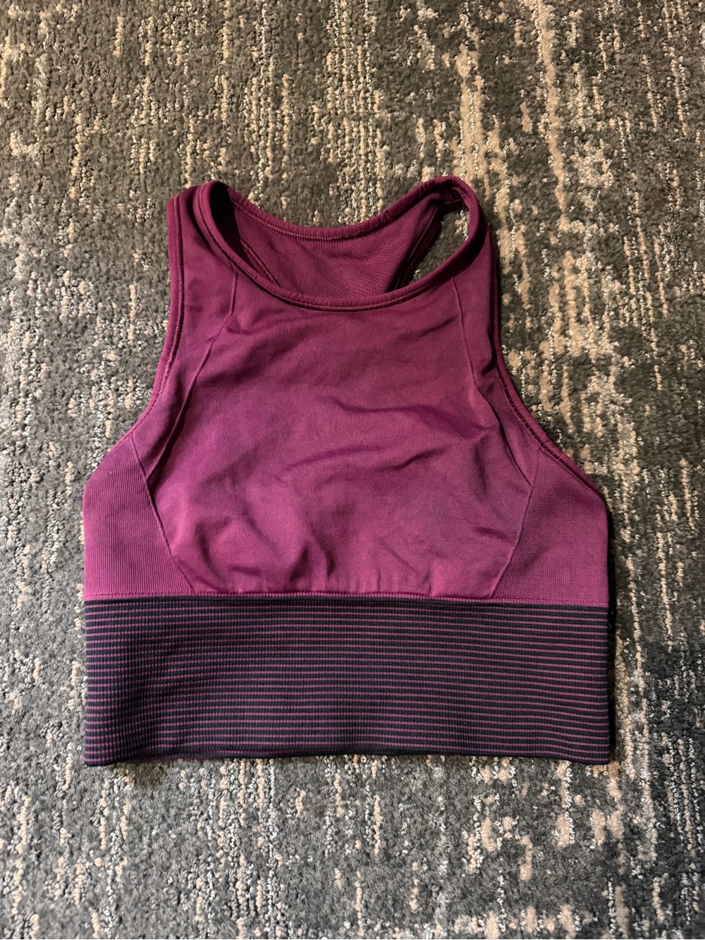 lululemon athletica Plum High-Neck Ribbed-Band Sports Bra